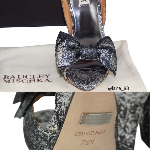 🚫NFS🚫NIB Badgley Mischka Metallic Heels - Picture 4 of 4