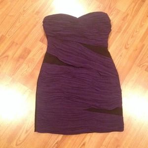 Purple and Black Tight Dress