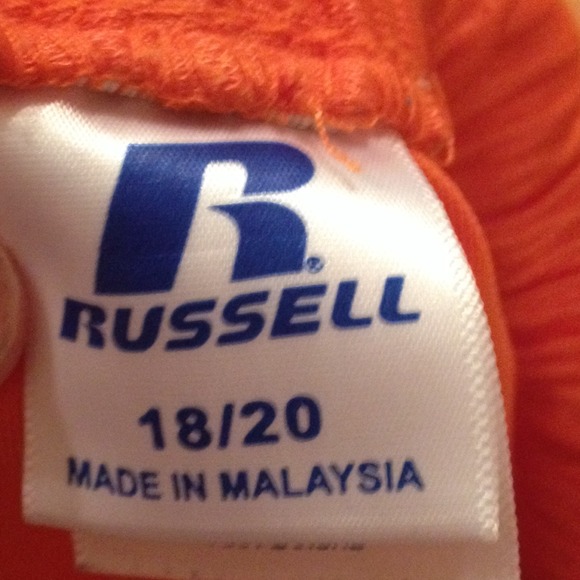 Orange Russell Basketball Shorts - Picture 2 of 3