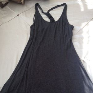 Gray dress.