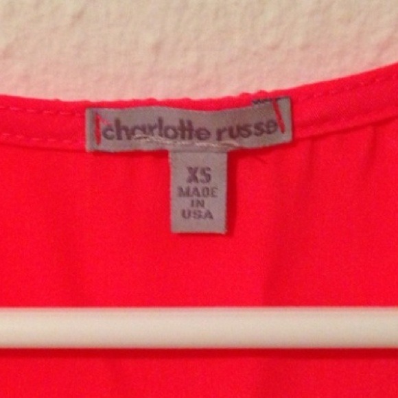 ⚡️final price⚡️ Neon coral button up tank top - Picture 3 of 3