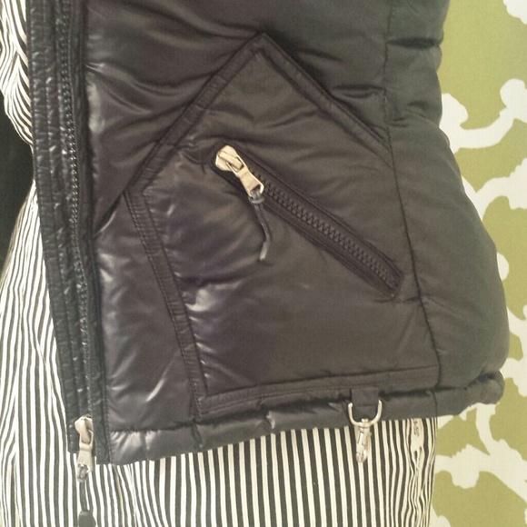 Navy J. Crew Puff Puffer Vest removable Hood - Picture 2 of 4