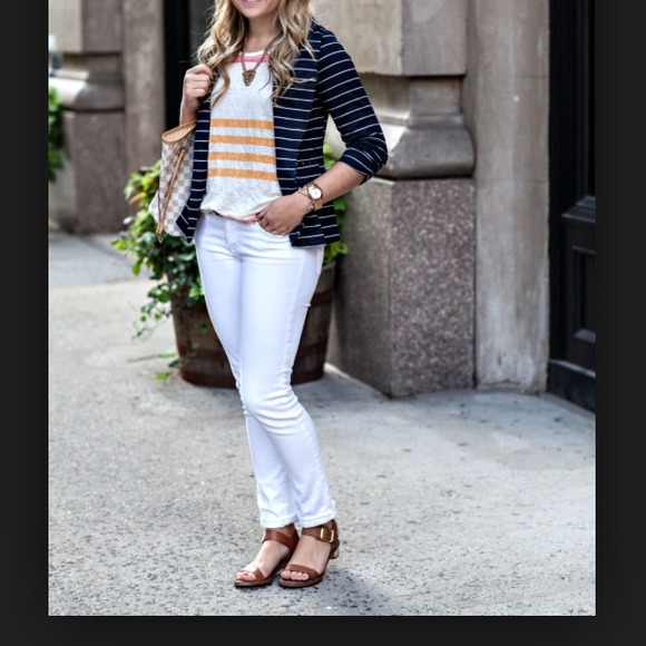 White Madewell skinny ankle jeans