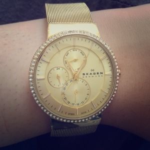 Gold Skagen watch
