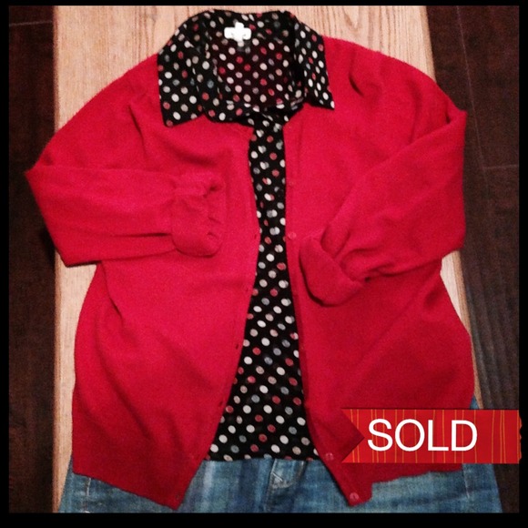 Foxcroft Sweaters - ❌SOLD❌ Crimson Red Cardigan