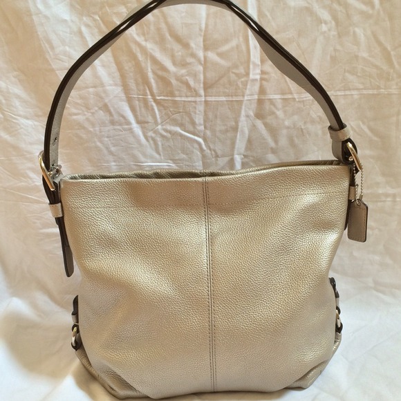 Coach Pebbled Leather Duffle Shoulder Bag