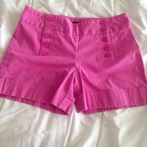 Express pink high-waisted shorts
