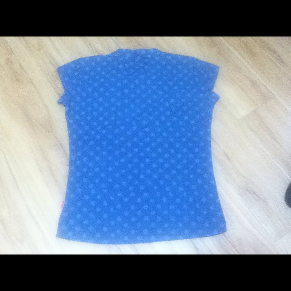 Navy blue polka dot top - Picture 3 of 4