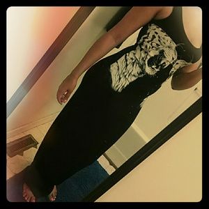Rue 21 Black tiger maxi dress