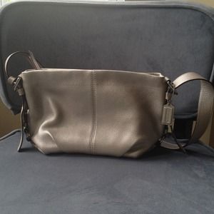Beautiful Coach Gunmetal Leather Purse