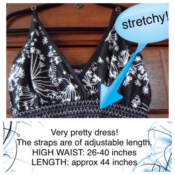 Black & white print casual dress - Picture 4 of 4