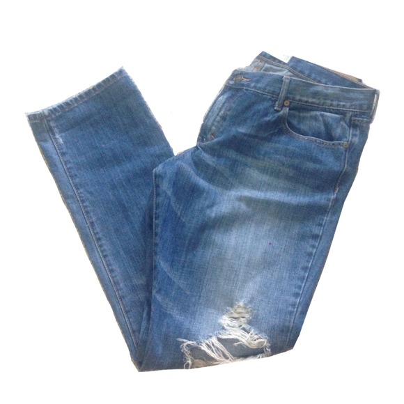 A&F destroyed skinny jeans