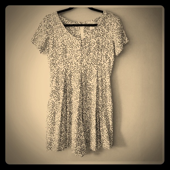 **TRADED** Blue and white floral romper