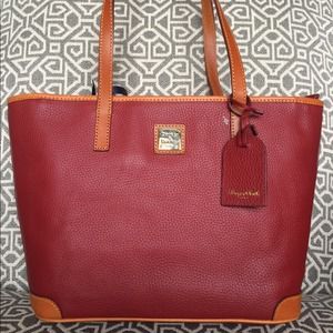 SOLD-Dooney & Bourke Charleston cranberry shopper