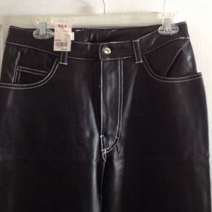 Black Pleather Pants! Yup - I said it!