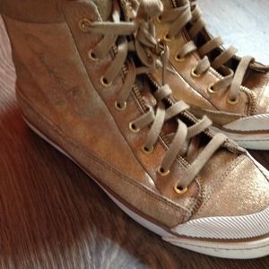 Gold authentic Coach high tops!