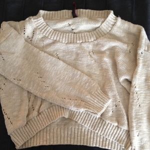 Cropped cream sweater