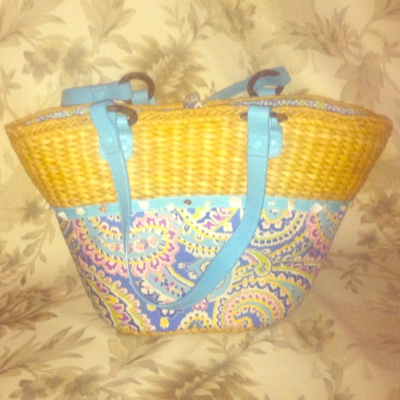 Vera Bradley Wicker Tote