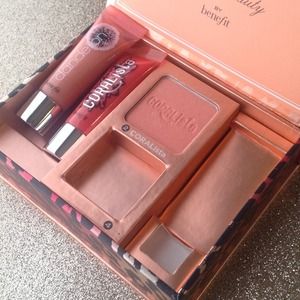benefit coralista blush lipgloss + dandelion gloss