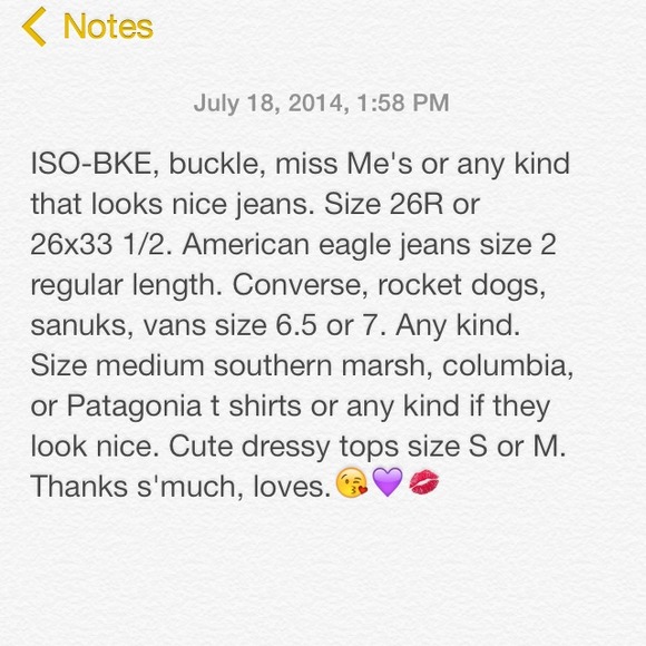In need of all this for school clothes.😊