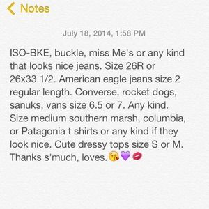 In need of all this for school clothes.😊