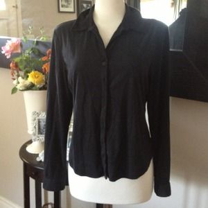 Black collared button up