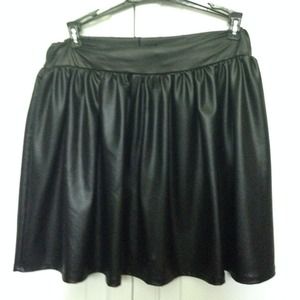 Pleather Circle Skirt