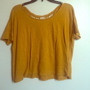 Cute mustard yellow crop top