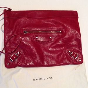 Deep Red Balenciaga Clutch Bag  🎀 Just Like New