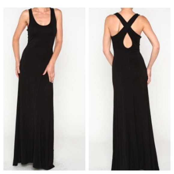 Black maxi dress