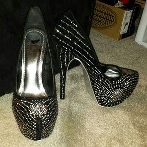 Shiekh stiletto- black and silver