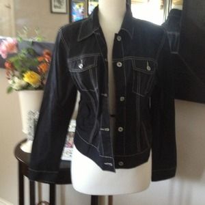 GAP black triple stitch jacket