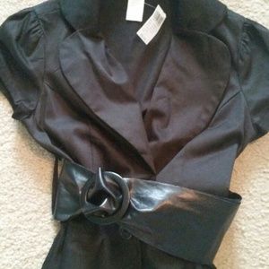 Black blazer with belt