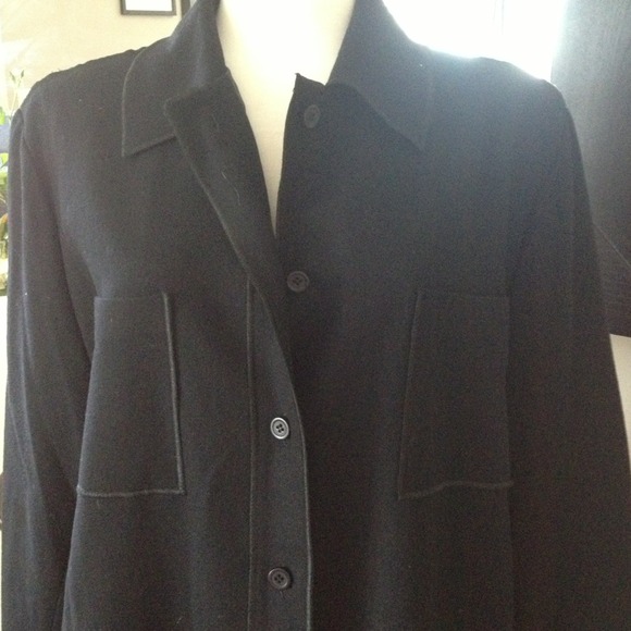 Great Harvé Benard piece wool blend black jacket - Picture 2 of 3