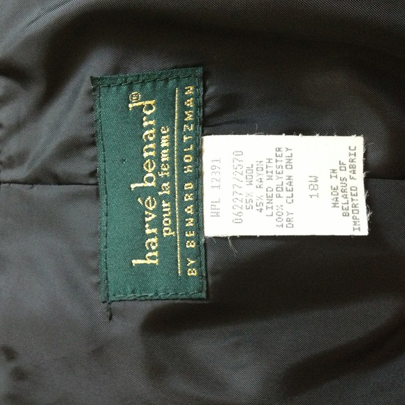 Great Harvé Benard piece wool blend black jacket - Picture 3 of 3
