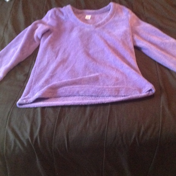 Fuzzy purple sweater