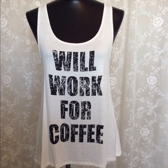 **SOLD**.   "Will Work For Coffee" - Picture 2 of 2
