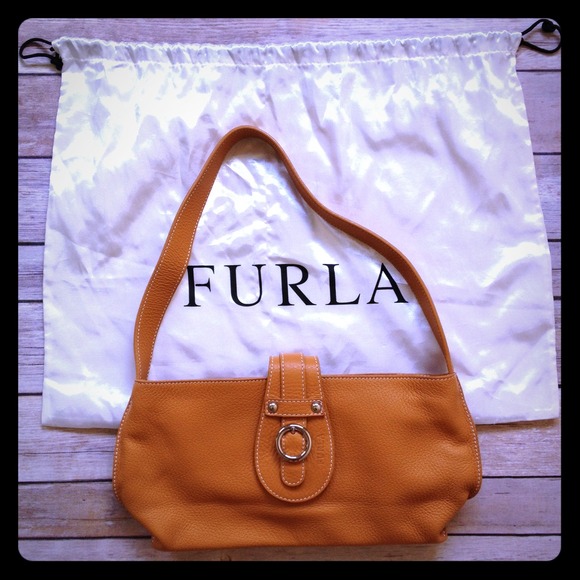 Furla Handbags - Beautiful Carmel Brown Leather Furla Handbag