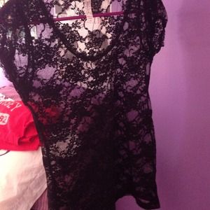 Black lace top