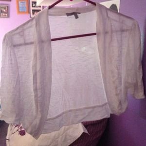 White short sleeve shrug