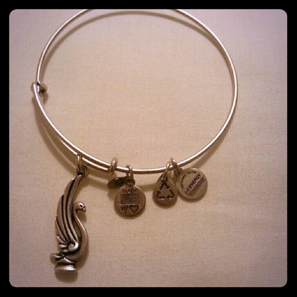 Alex and Ani bracelet with swan charm