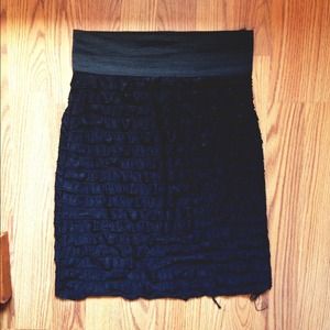 Black Front to Back Ruffled Skirt