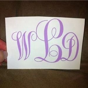Monogrammed Car Decal