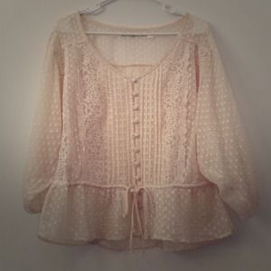 Lacy Cream Top