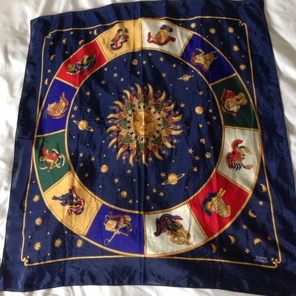 Classic scarf silk navy