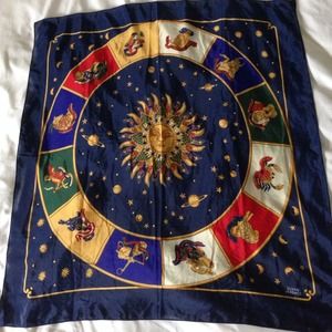 Classic scarf silk navy