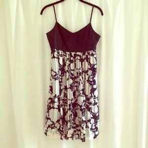 Black and Cream BCBG Floral Dress