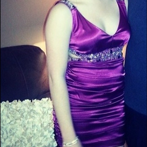 Short purple homecoming dress