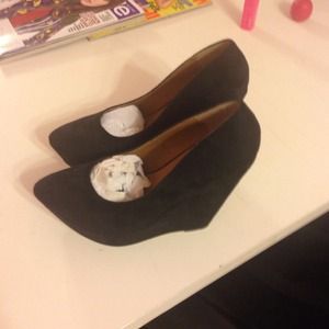 Asos black pointed toe heels