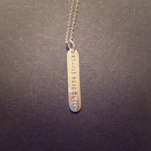 Follow your heart sterling silver necklace